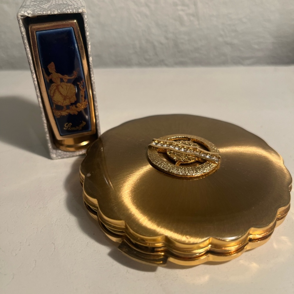 Limoges lipstick case and KIGU compact